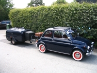 Fiat 500 with trailer